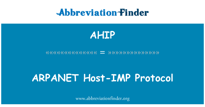 AHIP: Protocollo Host-IMP ARPANET