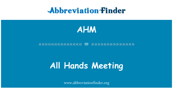 AHM: Všechny Hands Meeting