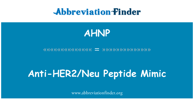 AHNP: Peptid anti-HER2/Neu utánozza