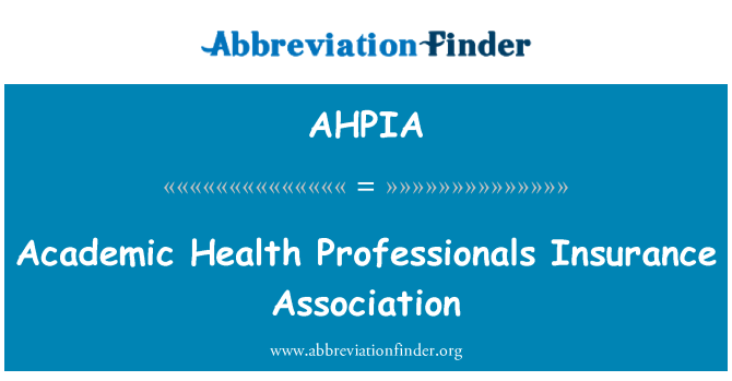 AHPIA: Akademischen Health Professionals Versicherungsverband