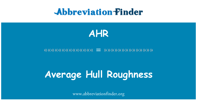 AHR: Hull mwayèn Irrégularité