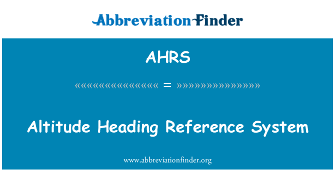 AHRS: Höhe Heading Referenzsystem