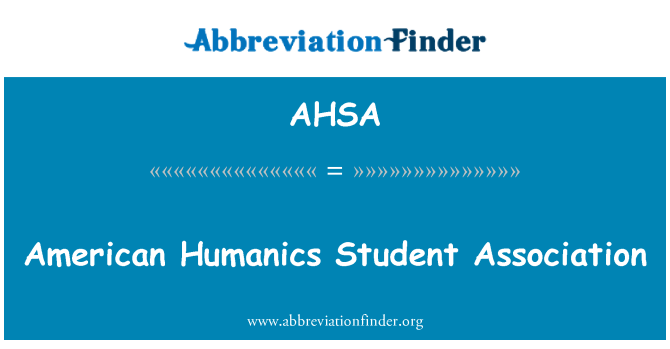 AHSA: Ameriški Humanics študentsko društvo
