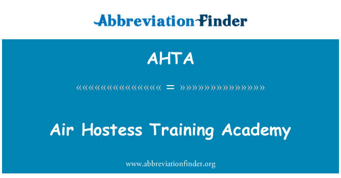 AHTA: Akademi Latihan Hostess Penyaman