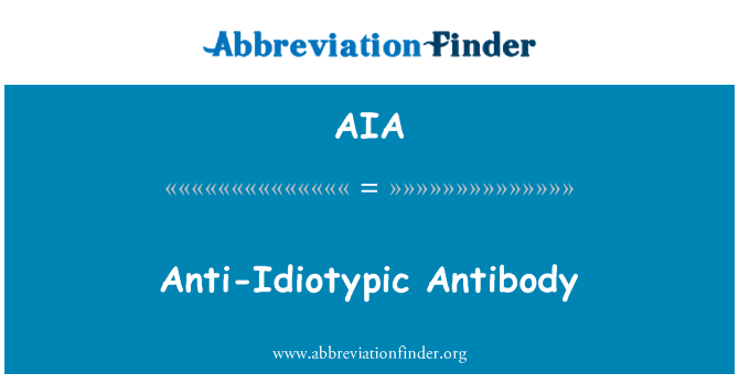 AIA: Anti-Idiotypic antivielu