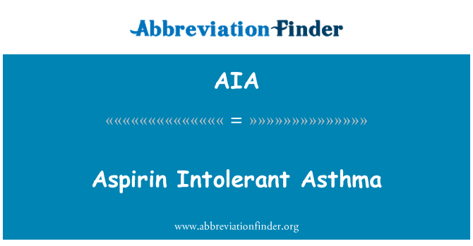 AIA: Aspirin netolerantní astma