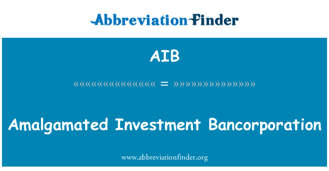 AIB: Digabung investasi Bancorporation