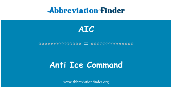 AIC: Anti Ice commande