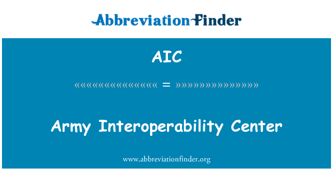 AIC: Army interoperabilnosti Center