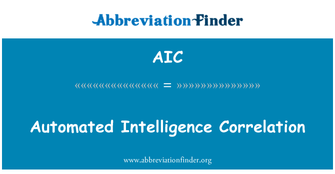 AIC: Avtomatsko inteligence korelacija