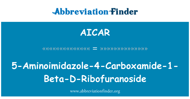 AICAR: 5-Aminoimidazole-4-Carboxamide-1-Beta-D-Ribofuranoside