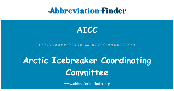 AICC: Arctic Icebreaker Coordinating Committee