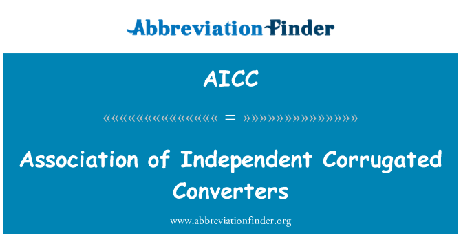 AICC: Association of Independent Corrugated Converters