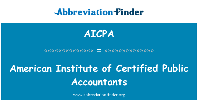 AICPA: Ameriken Enstiti de sètifye piblik Comptables