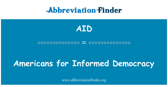 AID: Američané informované demokracie