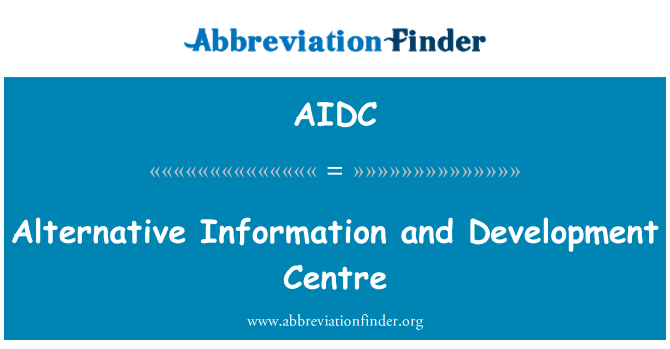AIDC: Ganolfan Datblygu a gwybodaeth amgen