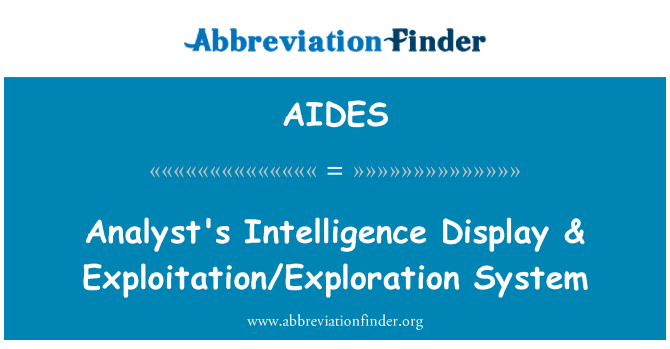 AIDES: 精神分析師的情報顯示 & 剝削/探測系統