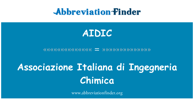 AIDIC: Associazione Italiana di väljaantud Chimica