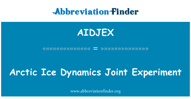 AIDJEX: Arktický LED Dynamics společný Experiment