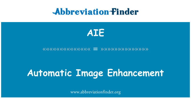 AIE: Automatické Image vylepšenia