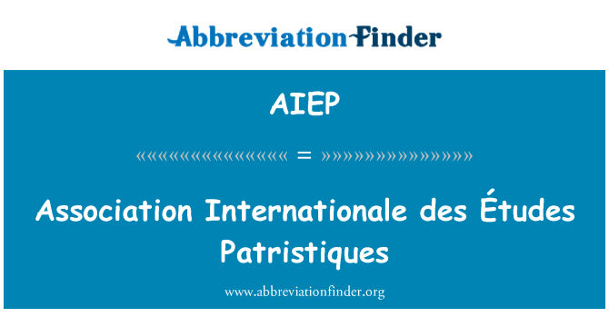 AIEP: 协会国际歌 des 研究中心 Patristiques