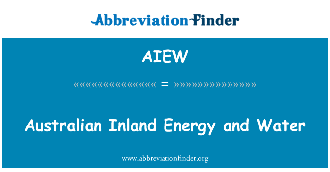 AIEW: Australske indre energi og vand