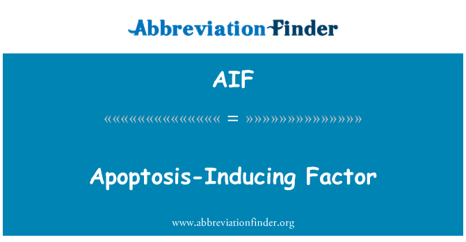 AIF: Apoptoosi tekitavaid tegur