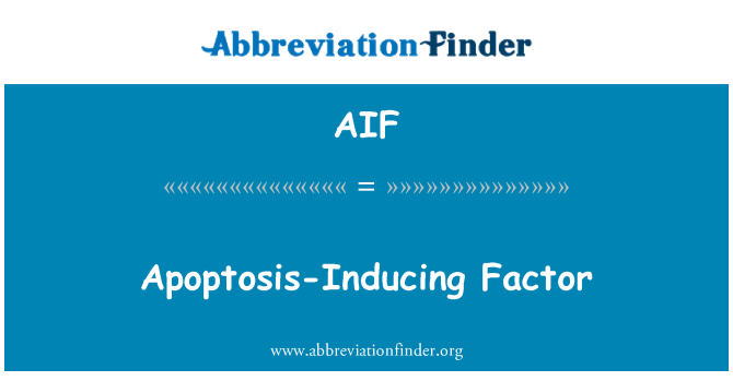 AIF: Apoptosis 유도 계수