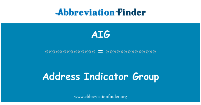 AIG: Adres Indicator groep