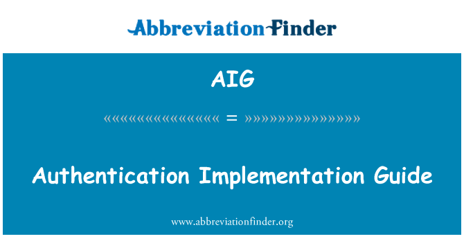 AIG: Guía de implementación de la autenticación