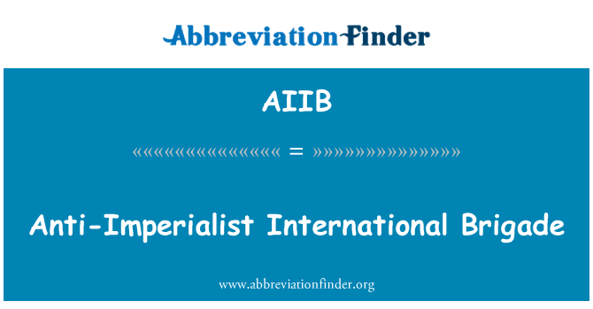 AIIB: Bwigad entènasyonal anti-enperyalis