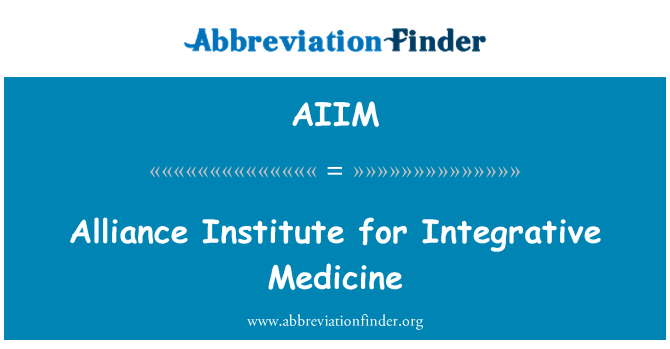 AIIM: Aliansi Institut Kedokteran Integratif