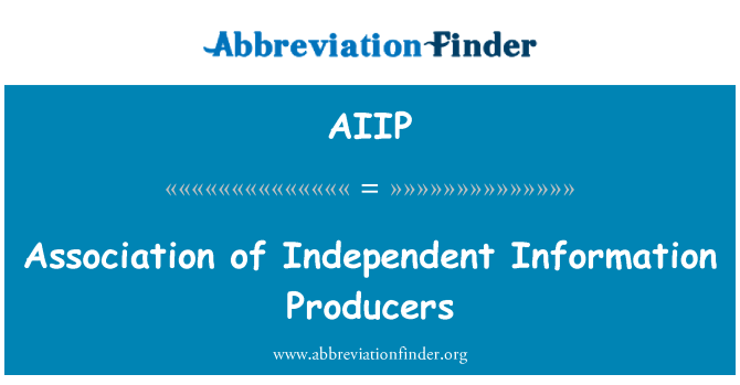 AIIP: Sdružení nezávislých informací výrobců
