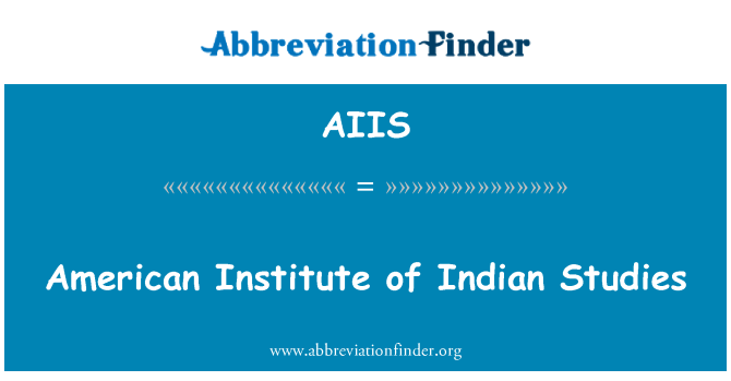 AIIS: Enstiti Ameriken de etid Endyen yo