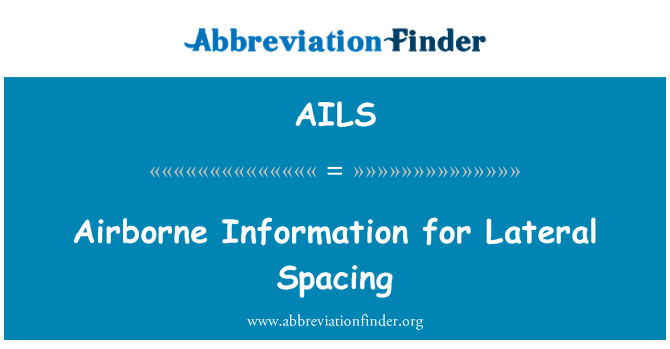 AILS: Información en el aire para espacio Lateral