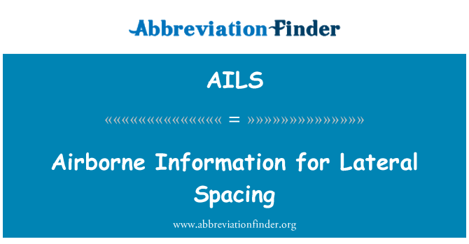 AILS: Luftbårne oplysninger for Lateral afstand