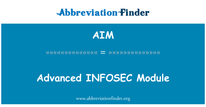 AIM: Geavanceerde INFOSEC Module