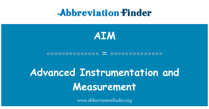 AIM: Avancerad instrumentering och mätning