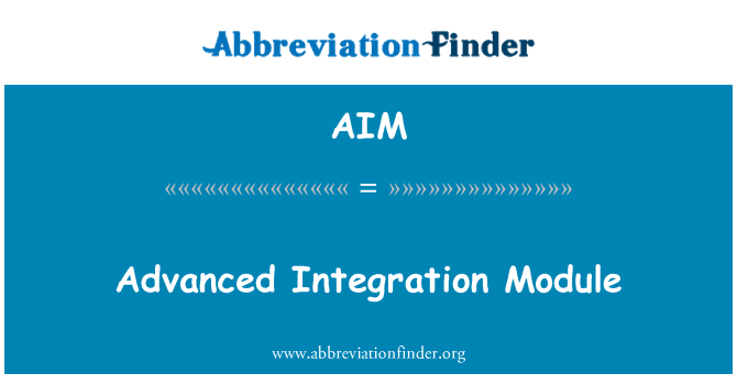 AIM: Modulu avvanzat ta ' integrazzjoni