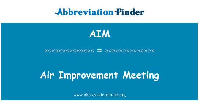 AIM: Air amélioration réunion