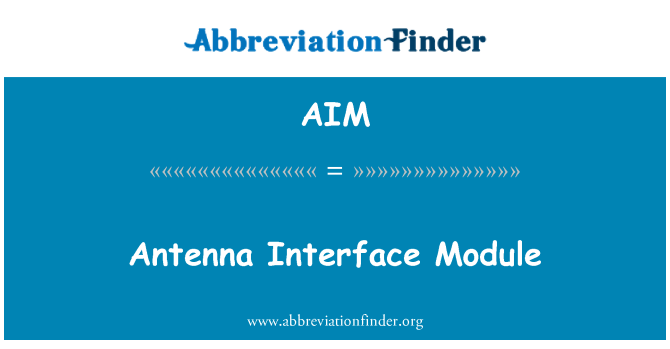 AIM: Antenne-Schnittstellenmodul