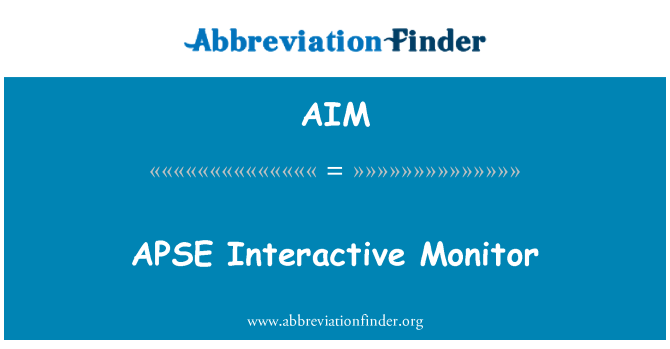 AIM: APSIDA interaktívne Monitor