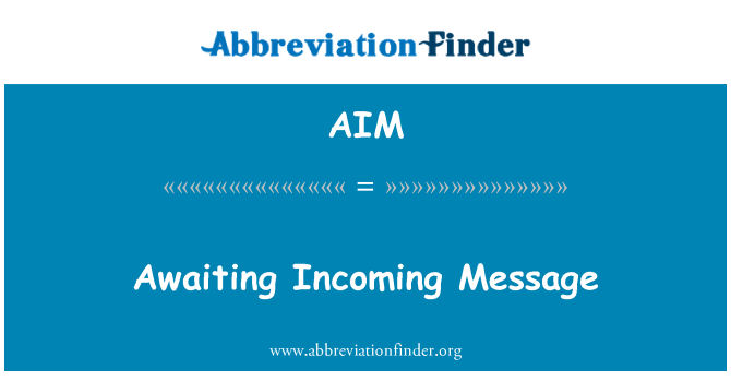 AIM: 等待传入的消息