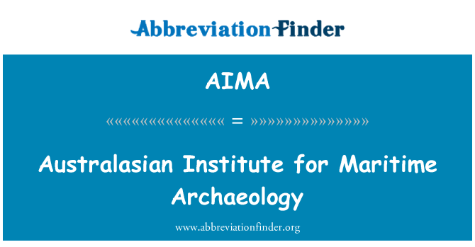 AIMA: Australasian Institute for Maritime Archaeology