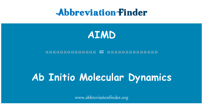 AIMD: AB Initio molekulárnej dynamiky
