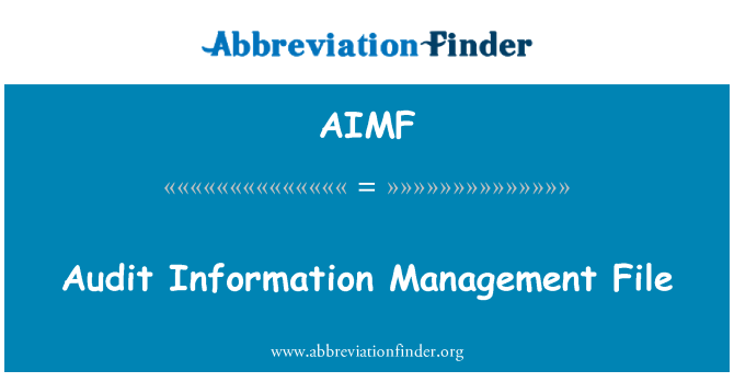 AIMF: Fajl ta ' Ġestjoni tal-informazzjoni tal-verifika