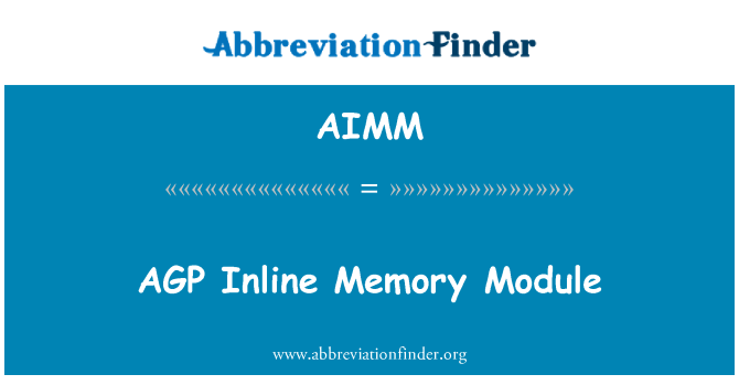 AIMM: AGP Inline Memory Module