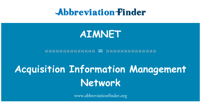 AIMNET: Získání informací řídicí síť