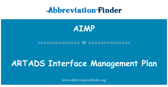 AIMP: ARTADS इंटरफ़ेस प्रबंधन योजना