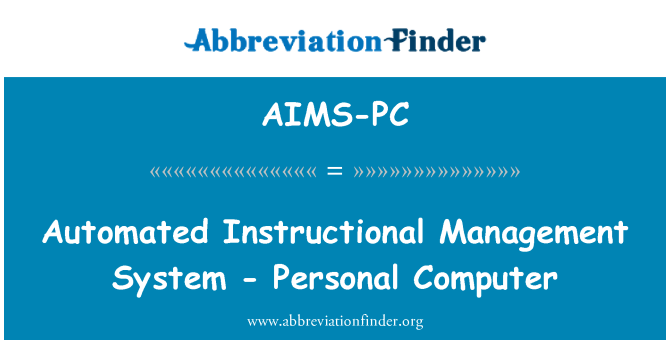 AIMS-PC: Automatique ansèyman jesyon sistèm - pèsonèl konpitè